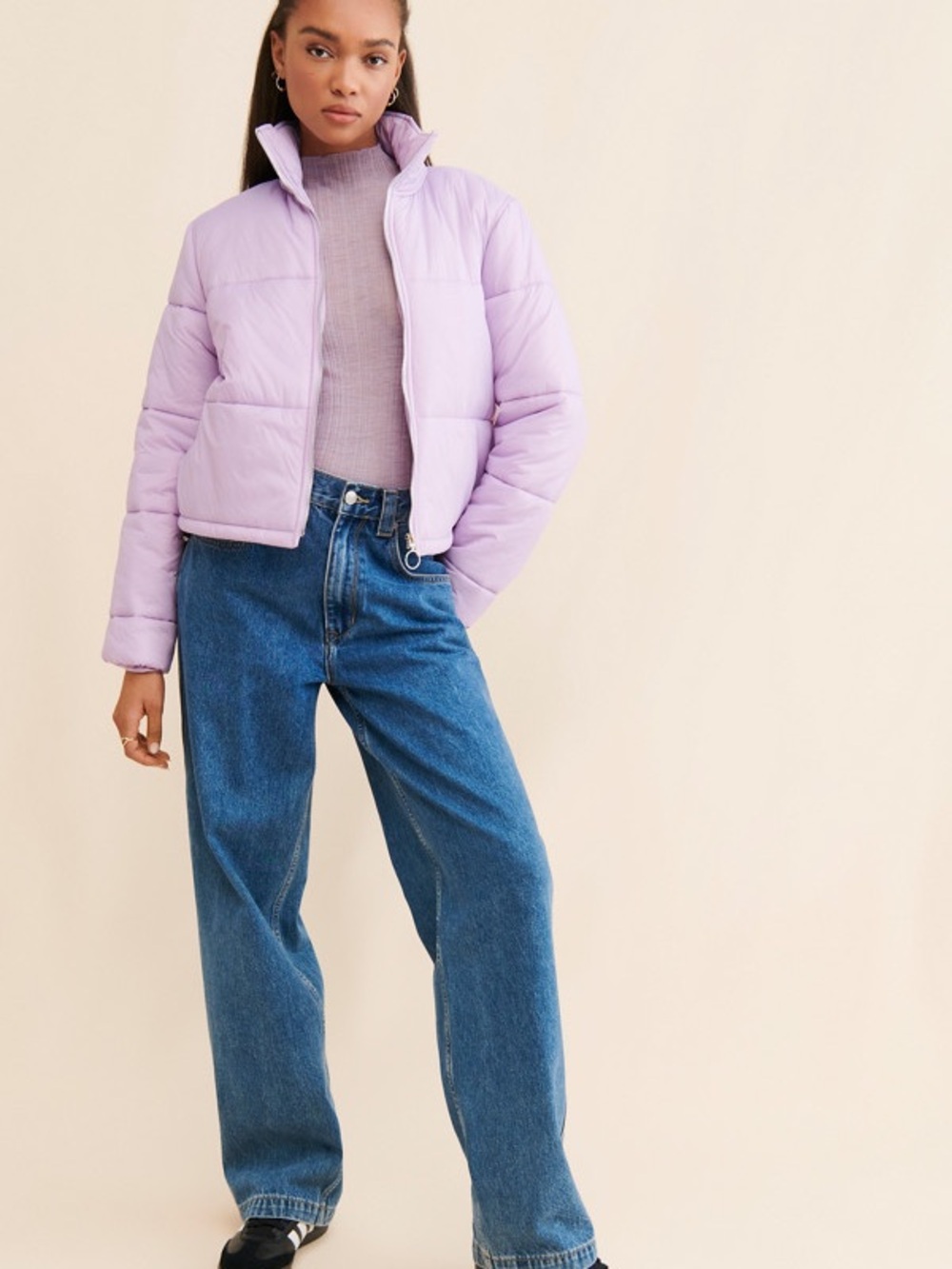 Nuuly x Show Me Your Mumu Snowbird Cropped Puffer Jacket - Lavender - Picture 4 of 4